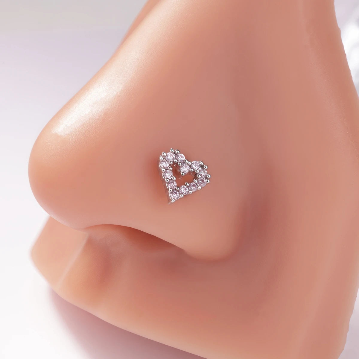Heart L Shape Nose Ring