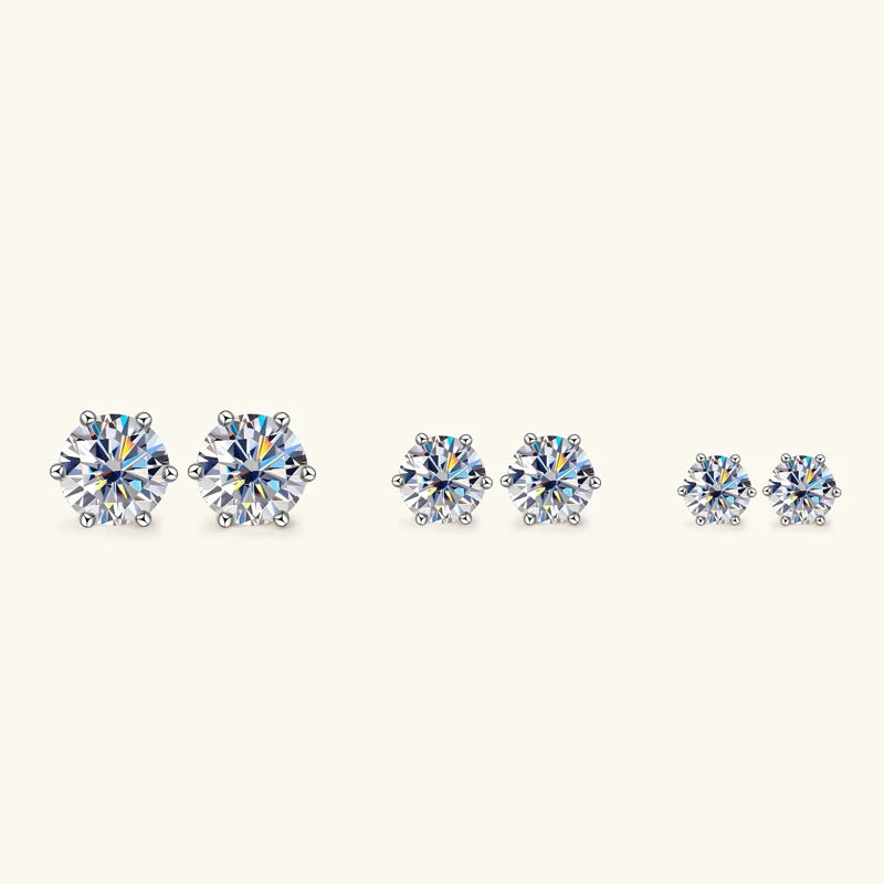 Luxury Silver Stud Earrings