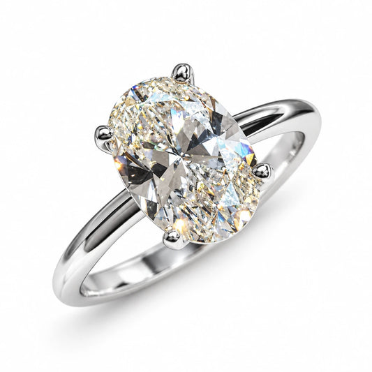 Oval Zircon Sterling Ring
