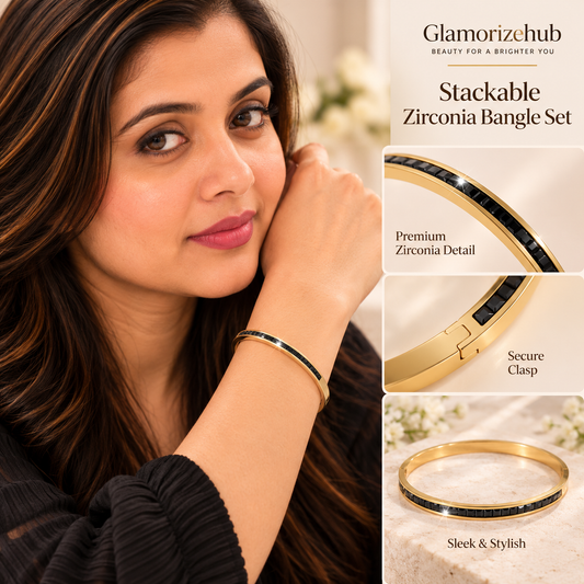 Stackable Zirconia Bangle Set