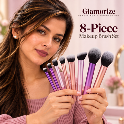 8-Piece Makeup Brush Set