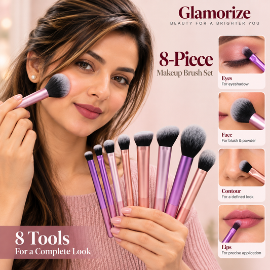 8-Piece Makeup Brush Set