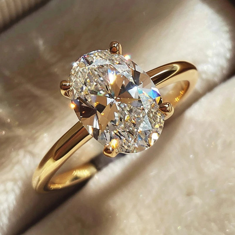 Oval Zircon Sterling  Ring