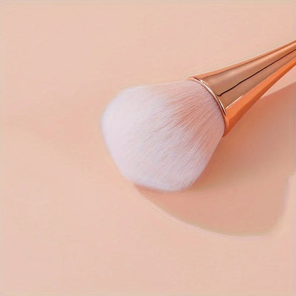 Rose Gold Fan Makeup Brush
