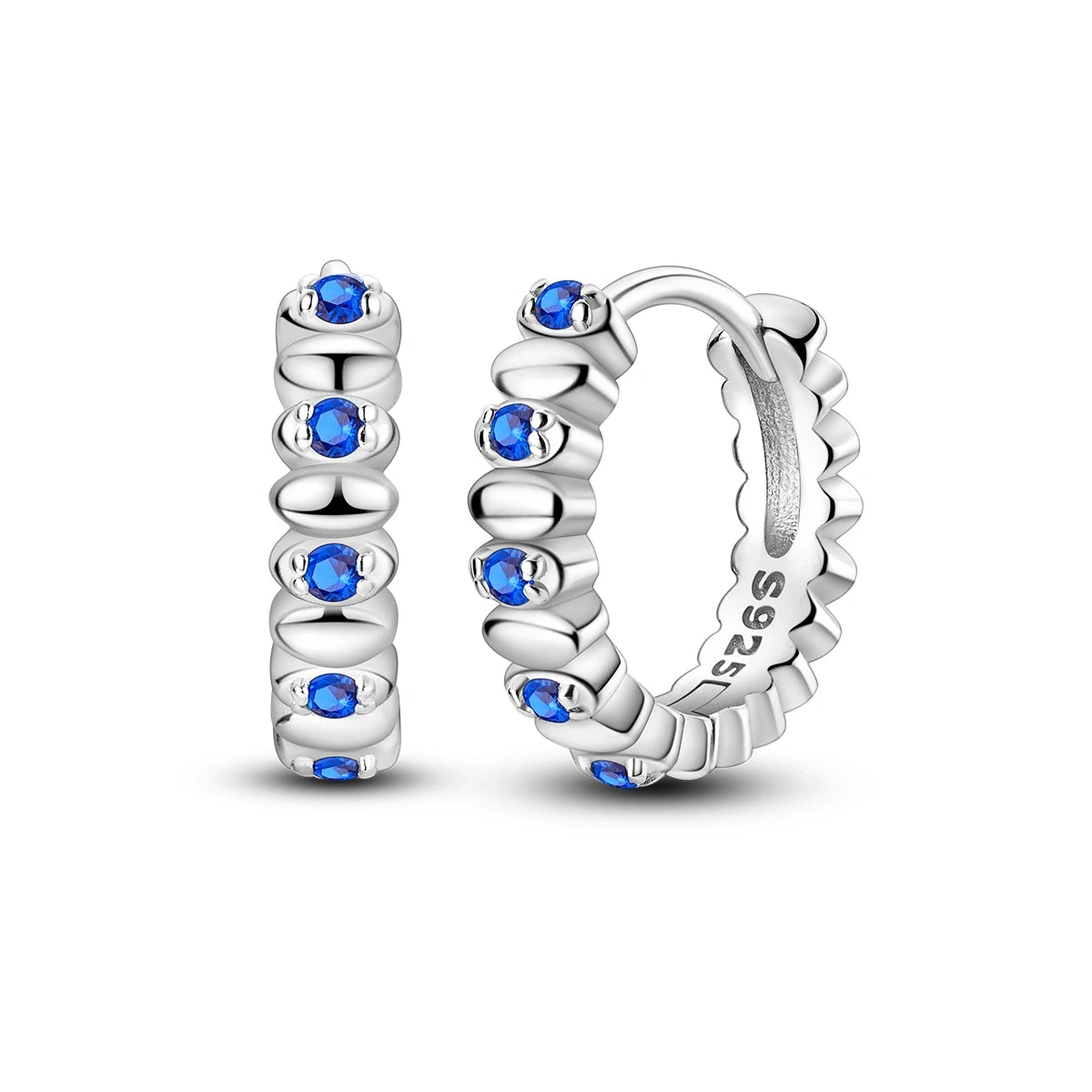 Blue Butterfly Silver Earrings