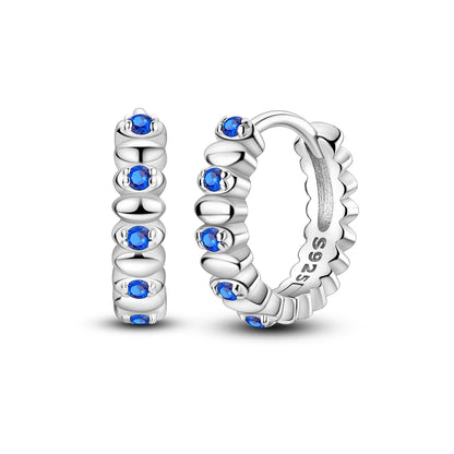 Blue Butterfly Silver Earrings