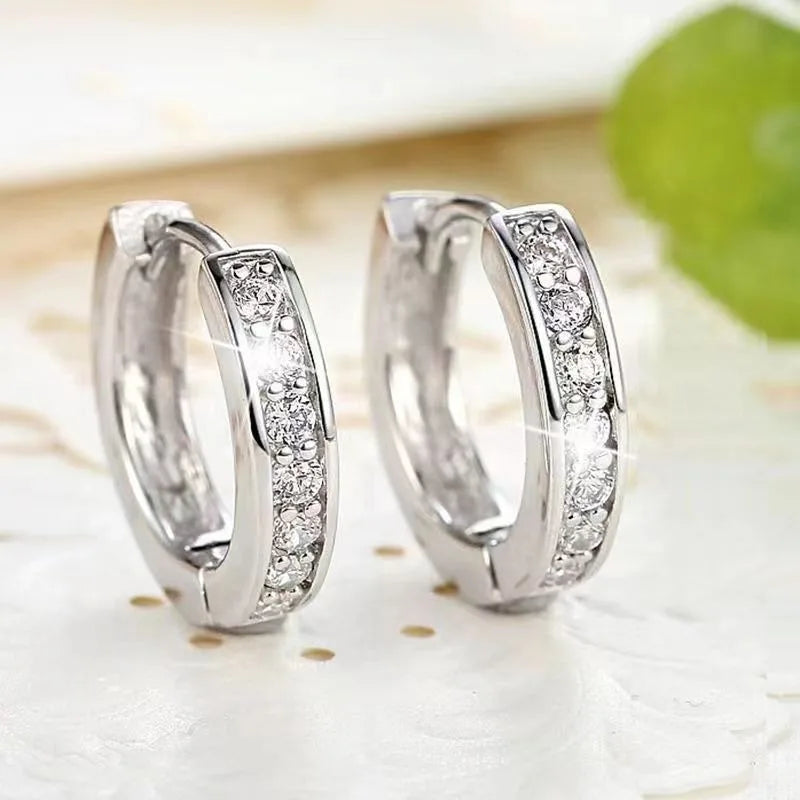 Sterling Silver Zircon Earrings