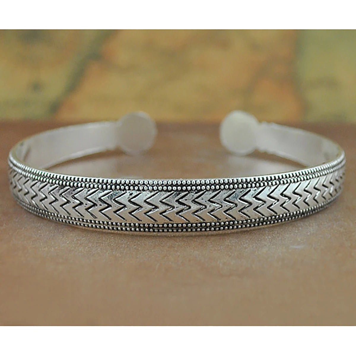 Vintage Tibetan Silver Cuff Bracelet