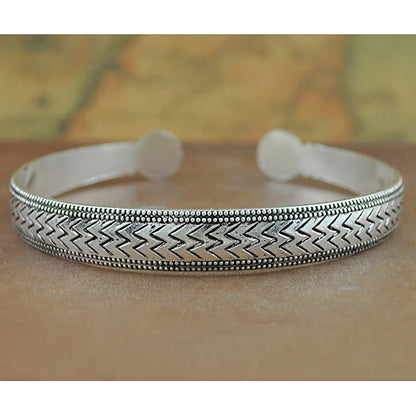 Vintage Tibetan Silver Cuff Bracelet