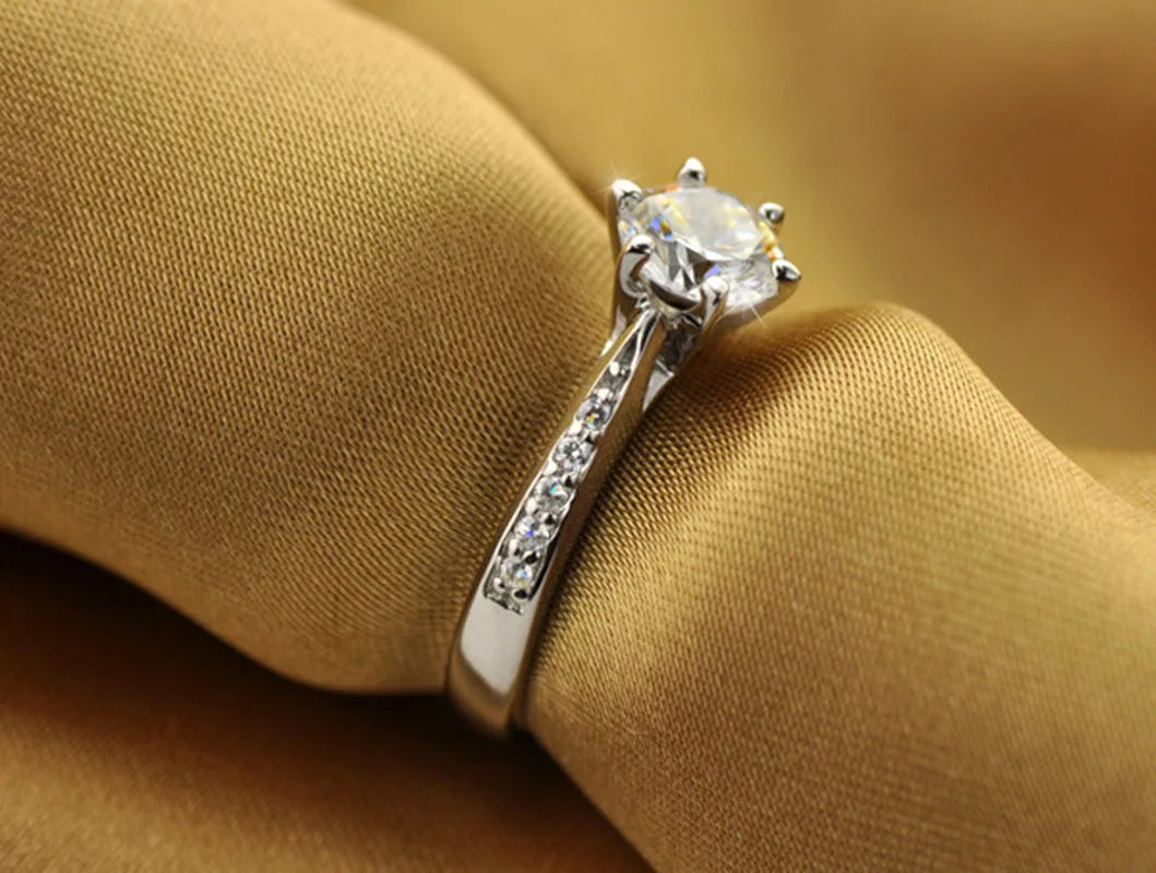 Sterling Silver Solitaire Ring