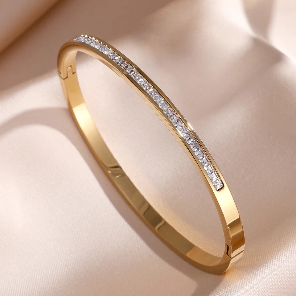 Stackable Zirconia Bangle Set