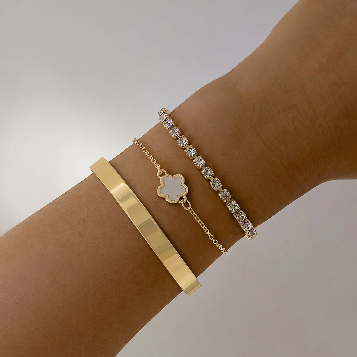 Bohemian Gold Chain Bracelet Set