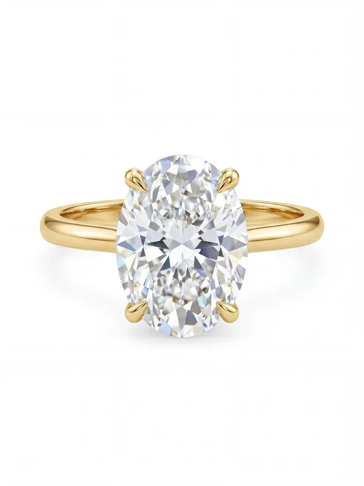 Oval Zircon Sterling  Ring