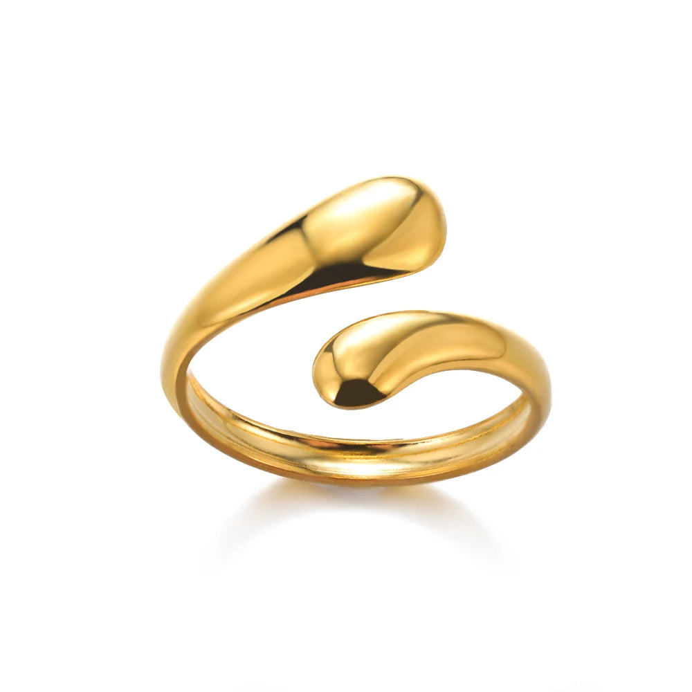 Gold Stainless Steel Couple Rings