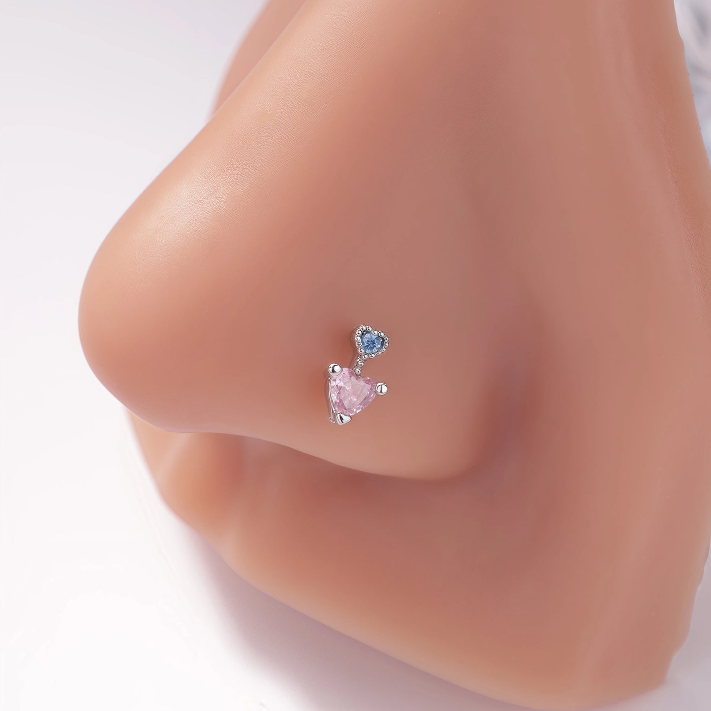 Heart L Shape Nose Ring