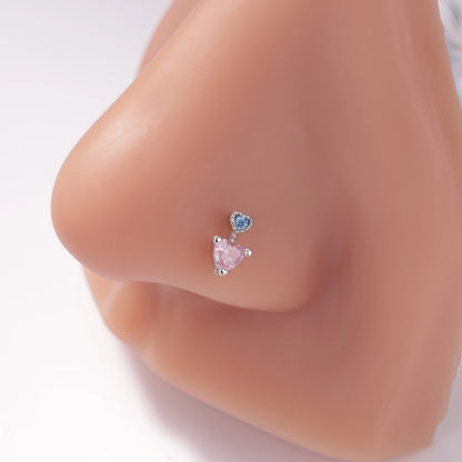 Heart L Shape Nose Ring