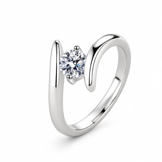 Sterling Silver Zircon Ring