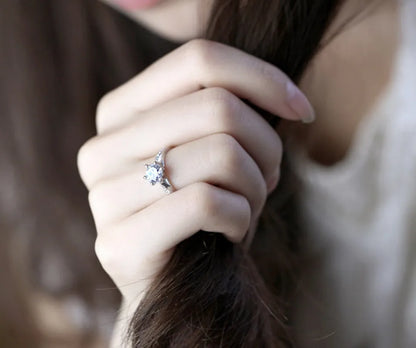 Sterling Silver Solitaire Ring