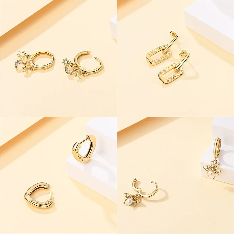 Pearl Bee Moon Earrings