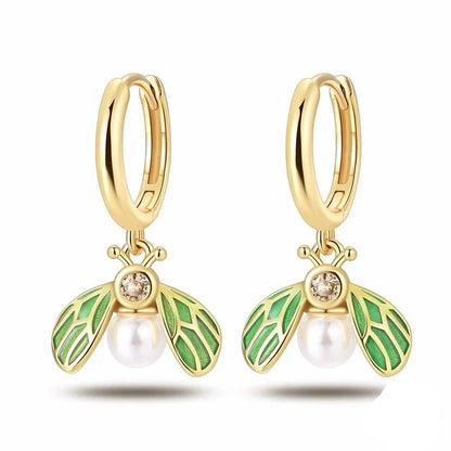 Pearl Bee Moon Earrings