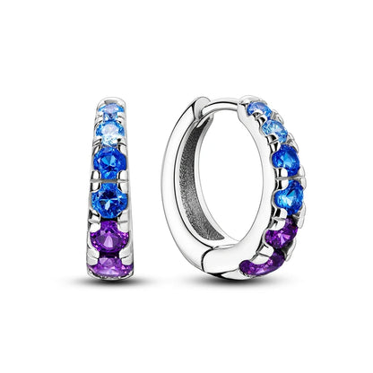 Blue Butterfly Silver Earrings