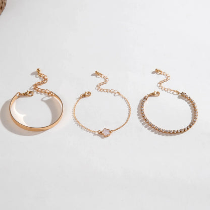 Bohemian Gold Chain Bracelet Set