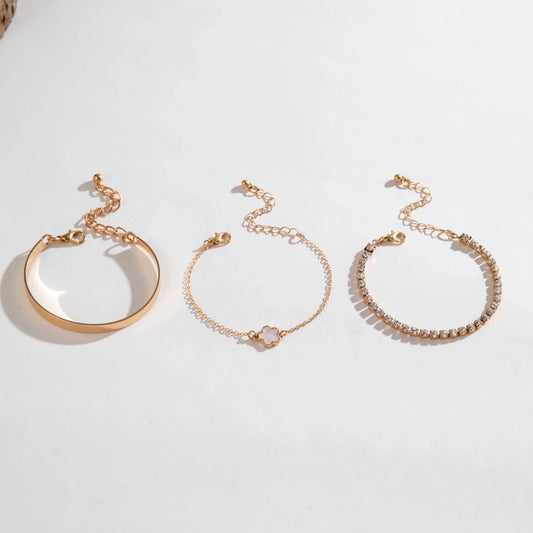 Bohemian Gold Chain Bracelet Set