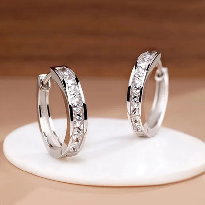 Sterling Silver Zircon Earrings