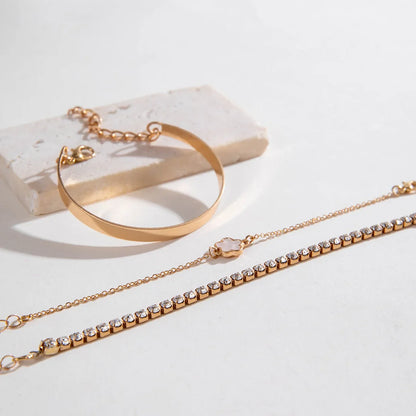 Bohemian Gold Chain Bracelet Set