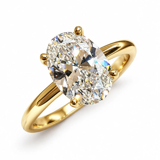 Oval Zircon Sterling  Ring