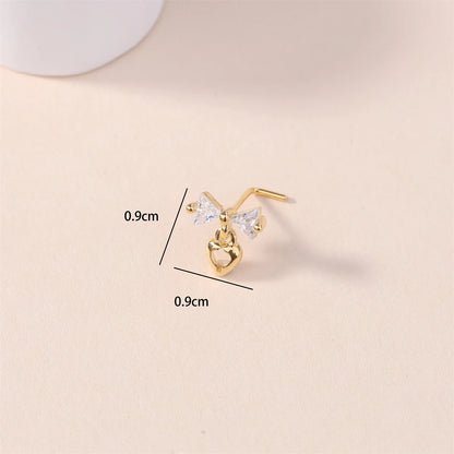Heart L Shape Nose Ring