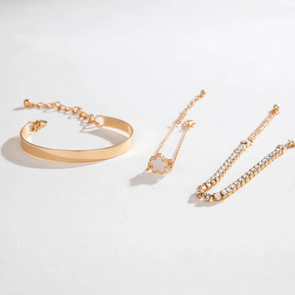 Bohemian Gold Chain Bracelet Set