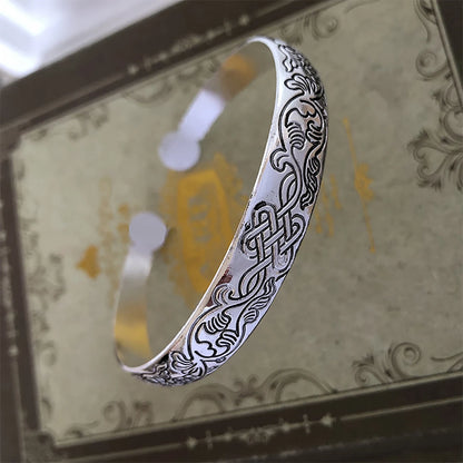 Vintage Tibetan Silver Cuff Bracelet