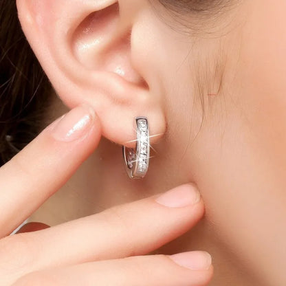 Sterling Silver Zircon Earrings