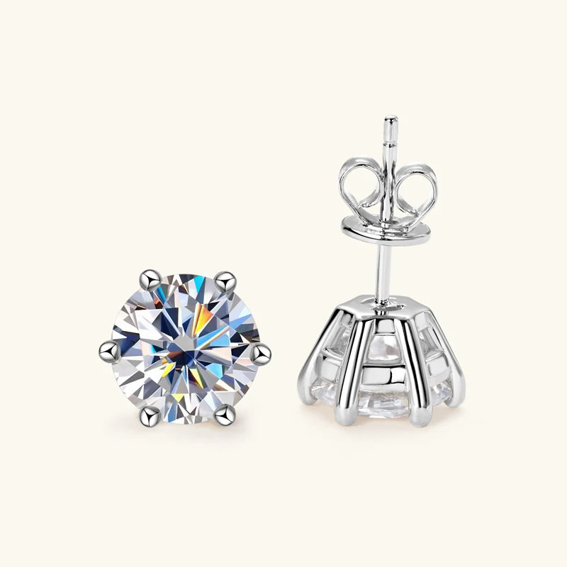 Luxury Silver Stud Earrings