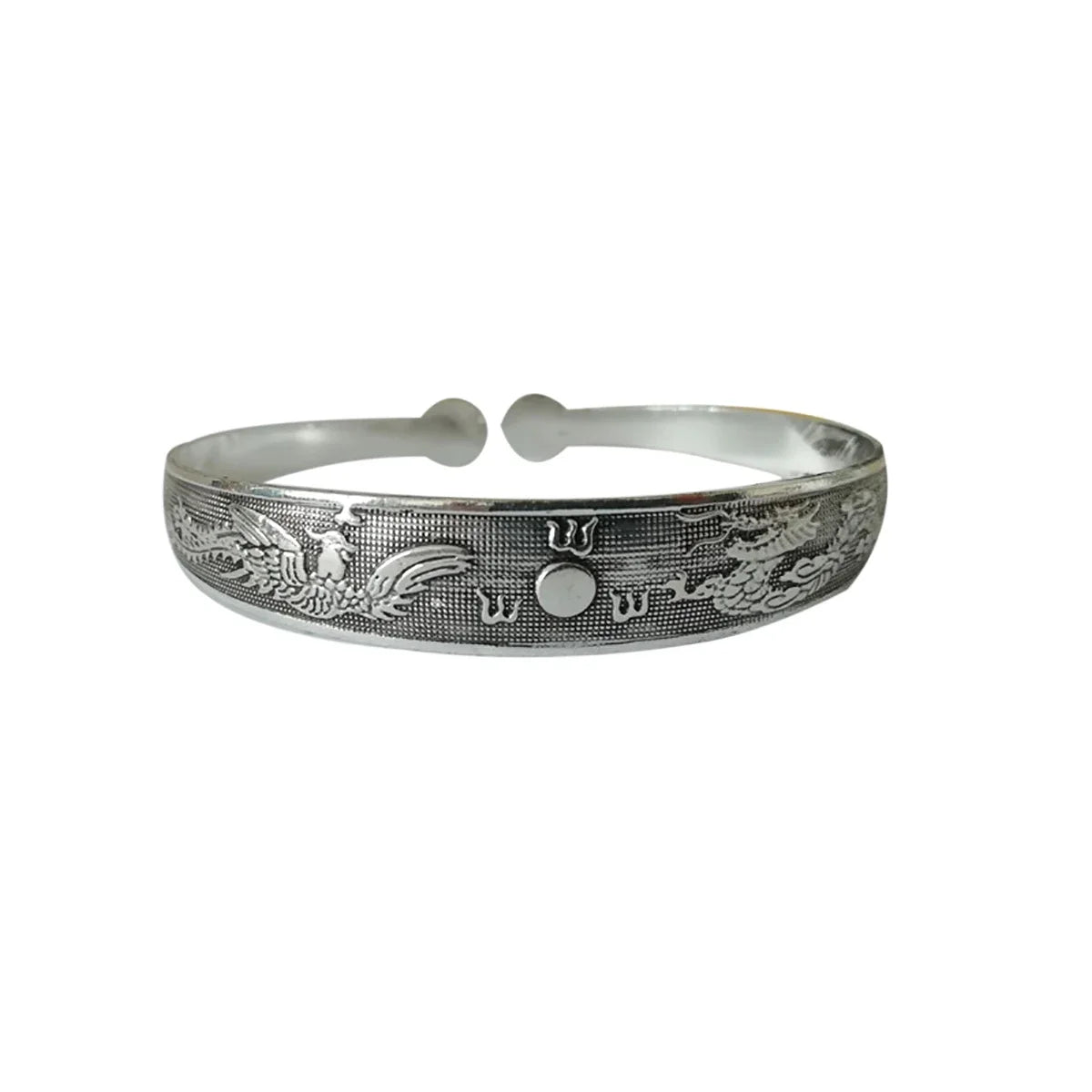 Vintage Tibetan Silver Cuff Bracelet