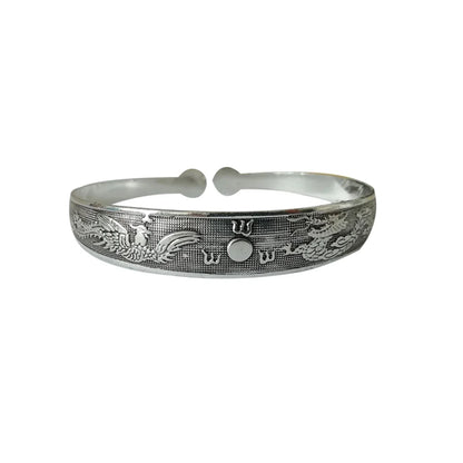 Vintage Tibetan Silver Cuff Bracelet