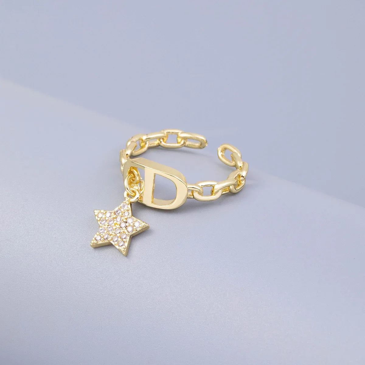 Vintage Gold Zircon Open Ring