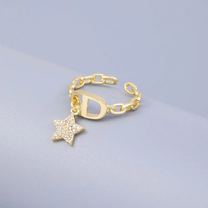 Vintage Gold Zircon Open Ring