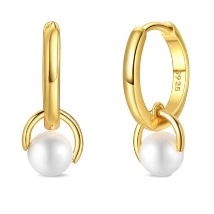 Pearl Bee Moon Earrings