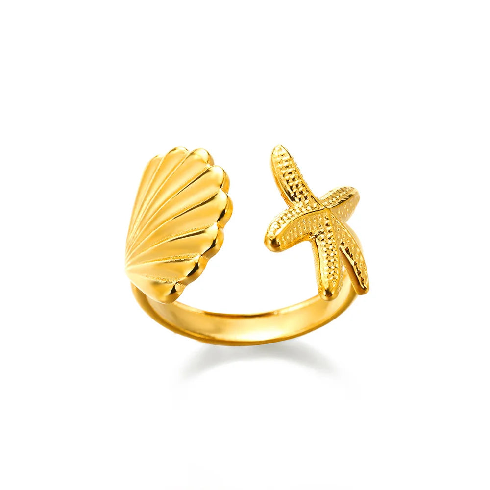 Gold Stainless Steel Couple Rings