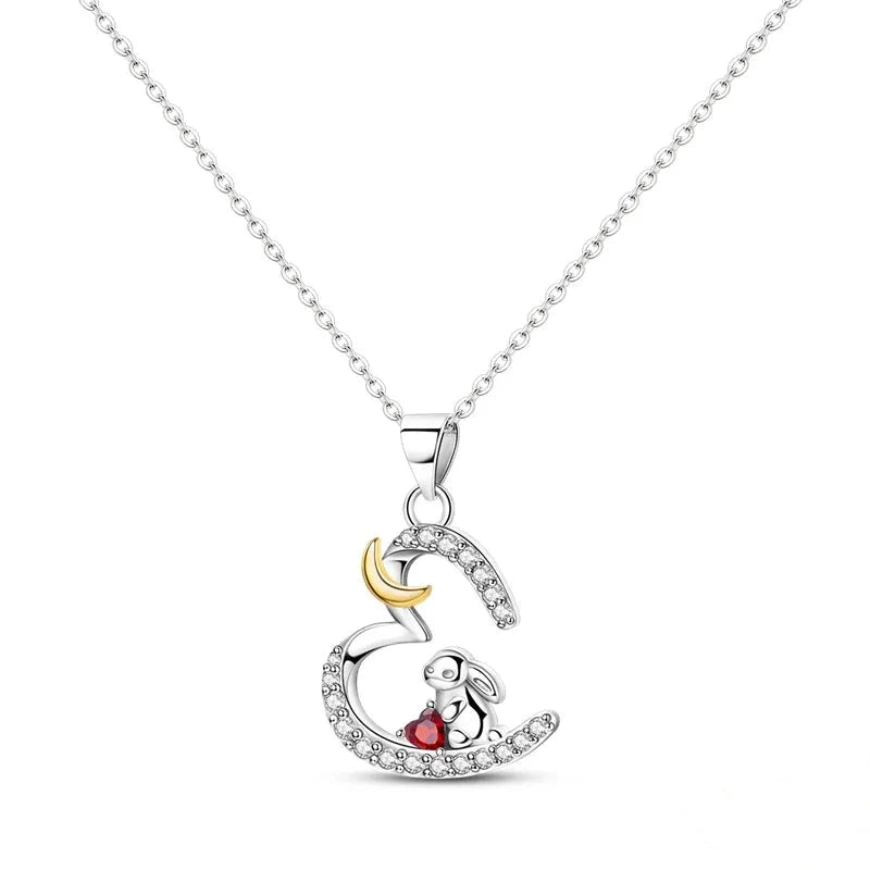 Sweet Elegance Silver Charm Necklace