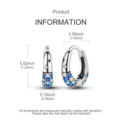 Blue Butterfly Silver Earrings