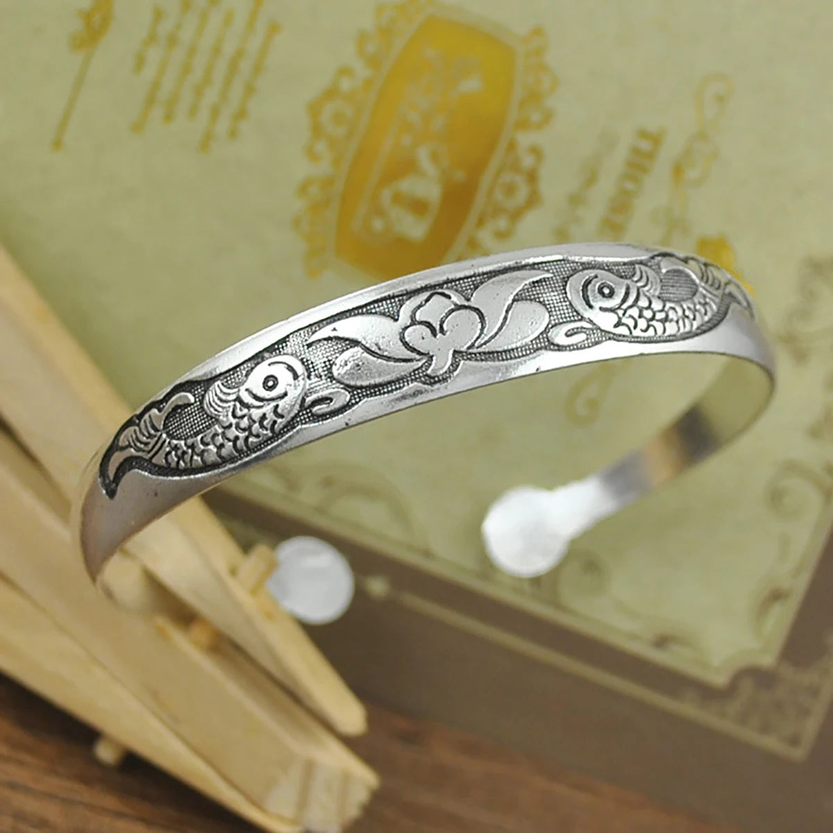 Vintage Tibetan Silver Cuff Bracelet