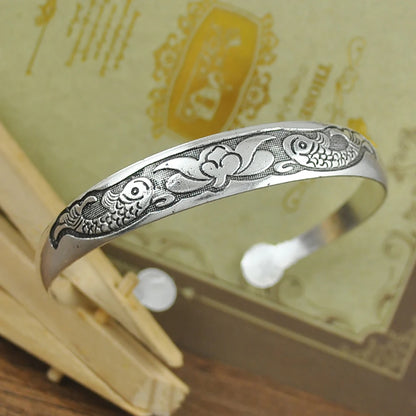 Vintage Tibetan Silver Cuff Bracelet