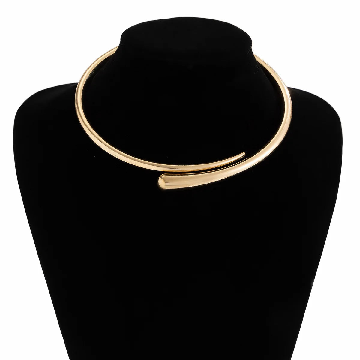 Steampunk Gold Torque Choker Necklace