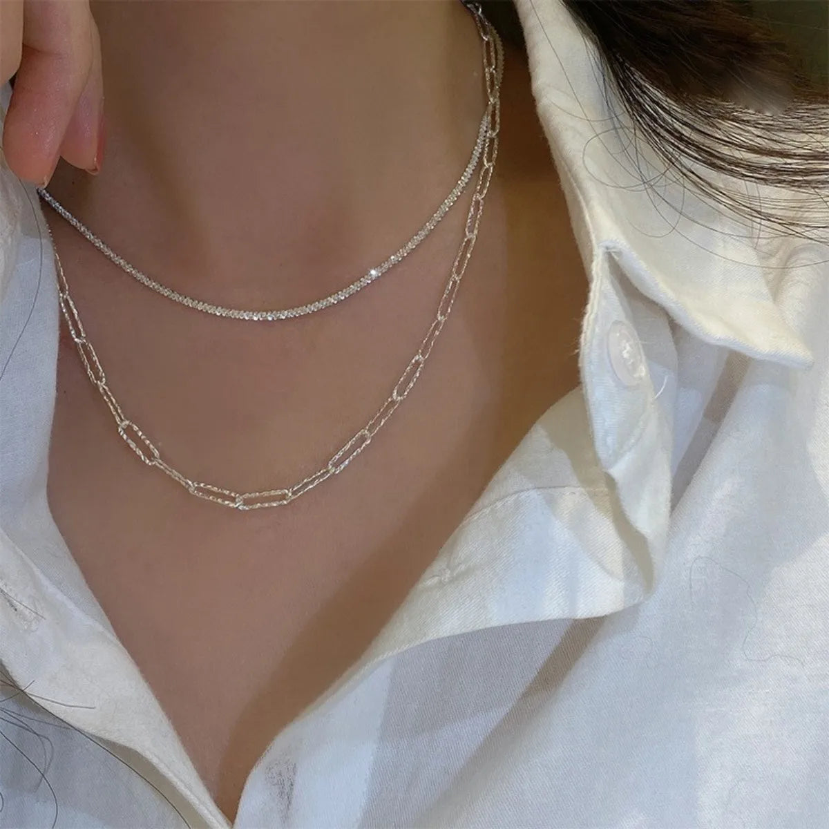 Silver Choker Necklace