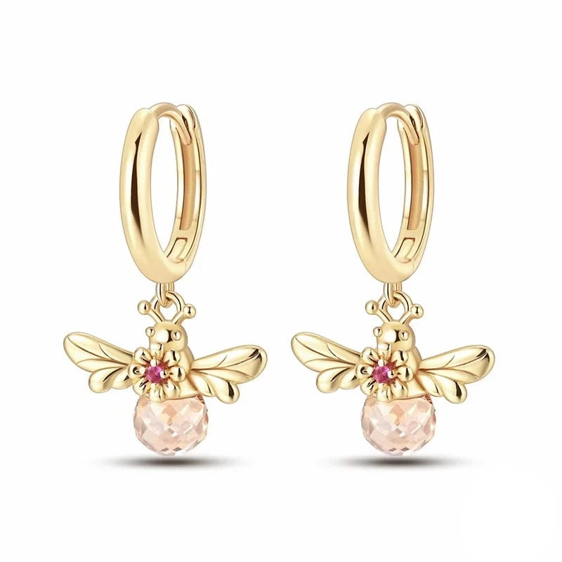 Pearl Bee Moon Earrings