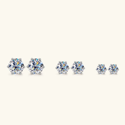 Luxury Silver Stud Earrings