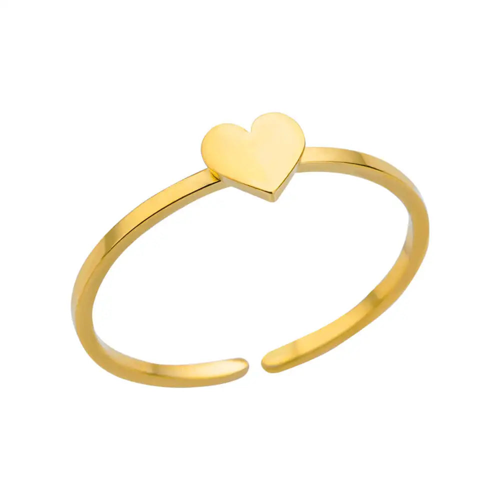Gold Stainless Steel Couple Rings